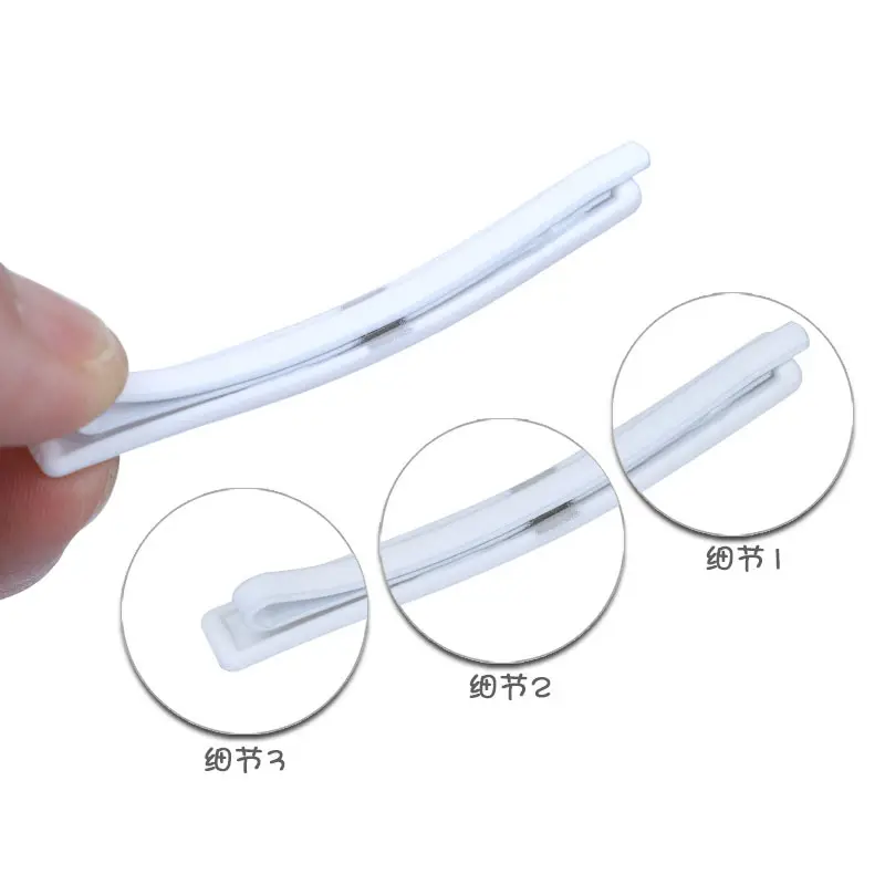Nurse Hat Side Clips 6.5 White Steel Clip