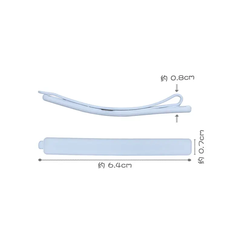 Nurse Hat Side Clips 6.5 White Steel Clip