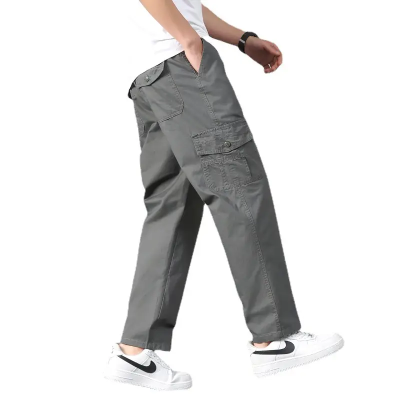 Men's Plus Size Black Casual Pants Spring Autumn