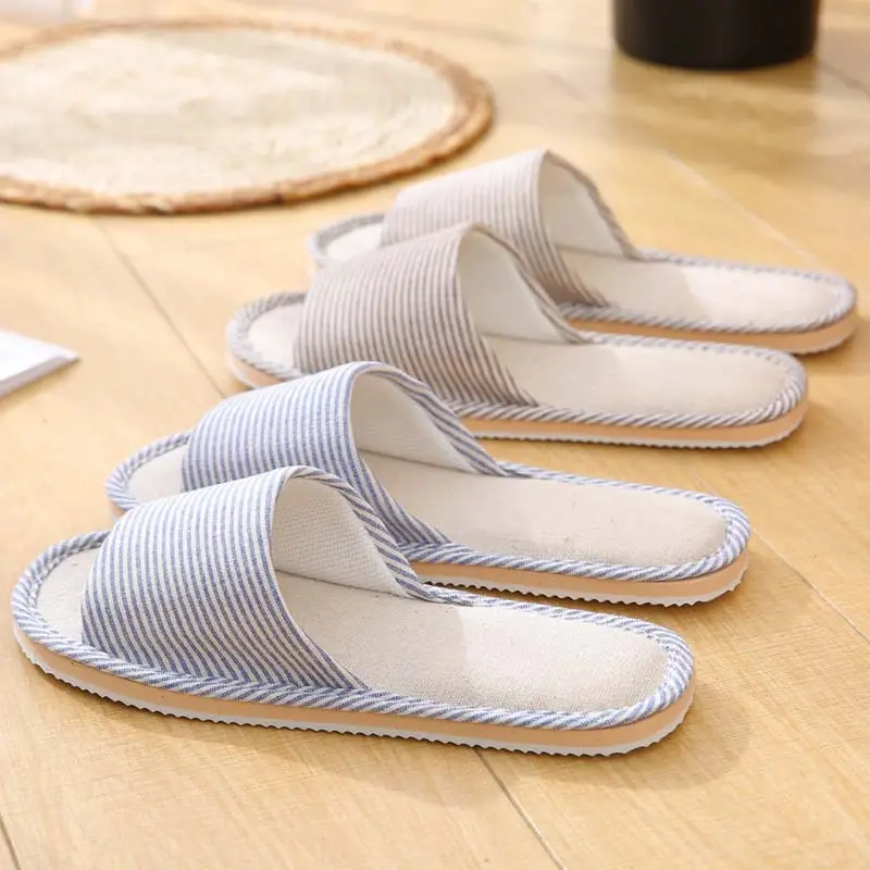 Wholesale New Home Slippers for Women, Summer Home Use, Indoor Four-Season Cotton, Linen, Linen Floor Slippers for Men, Summer