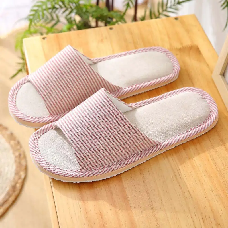 Wholesale New Home Slippers for Women, Summer Home Use, Indoor Four-Season Cotton, Linen, Linen Floor Slippers for Men, Summer