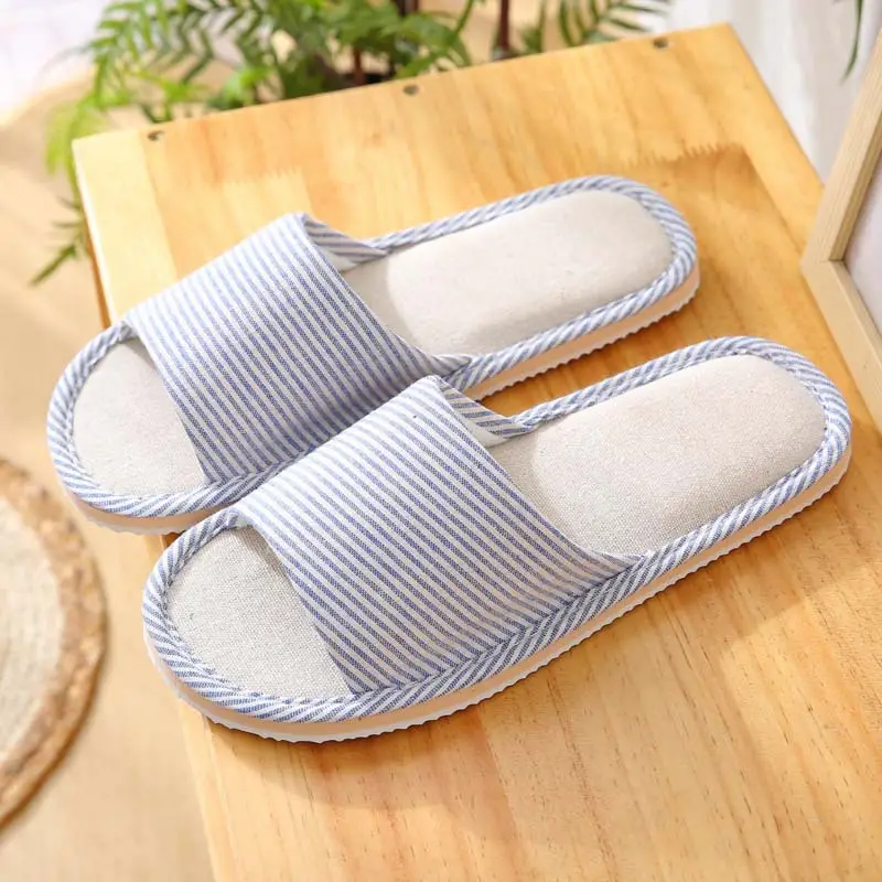 Wholesale New Home Slippers for Women, Summer Home Use, Indoor Four-Season Cotton, Linen, Linen Floor Slippers for Men, Summer