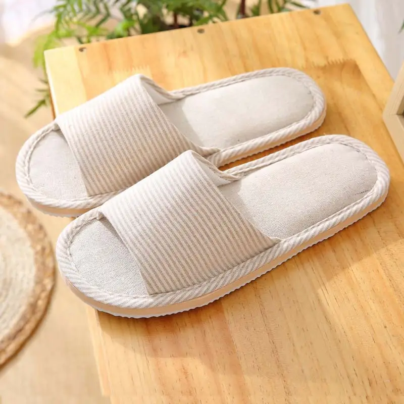 Wholesale New Home Slippers for Women, Summer Home Use, Indoor Four-Season Cotton, Linen, Linen Floor Slippers for Men, Summer