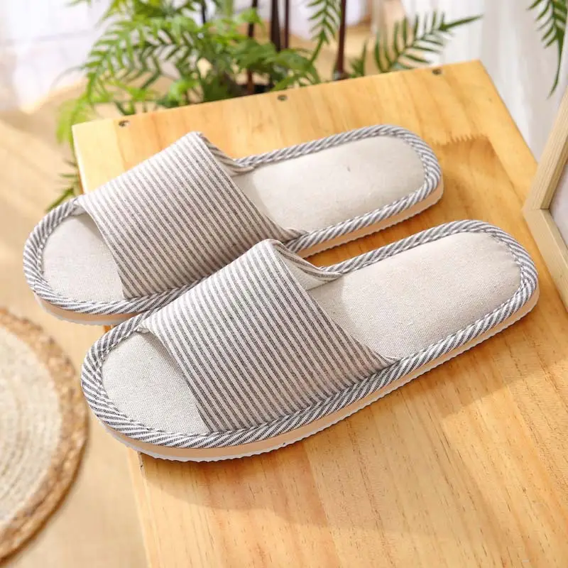 Wholesale New Home Slippers for Women, Summer Home Use, Indoor Four-Season Cotton, Linen, Linen Floor Slippers for Men, Summer