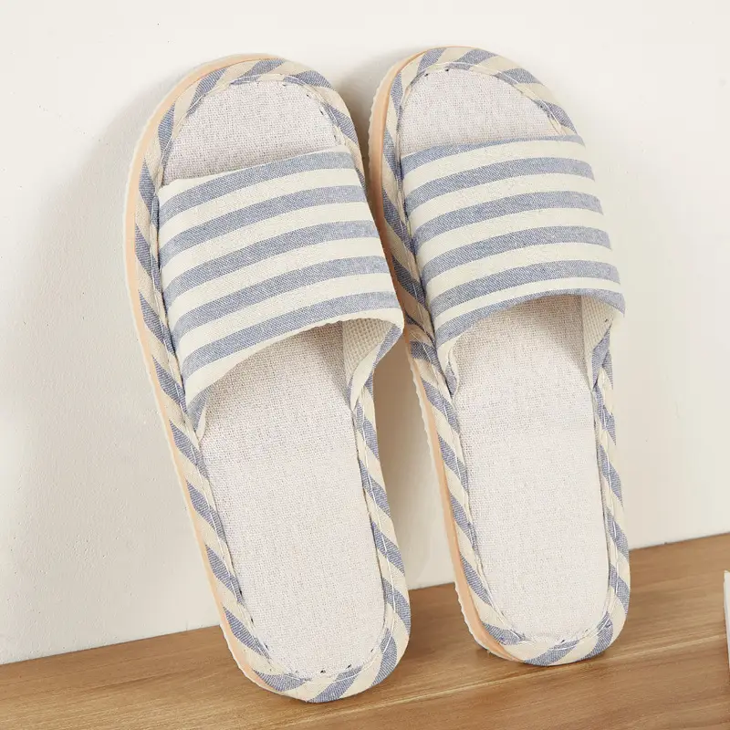 Wholesale New Home Slippers for Women, Summer Home Use, Indoor Four-Season Cotton, Linen, Linen Floor Slippers for Men, Summer