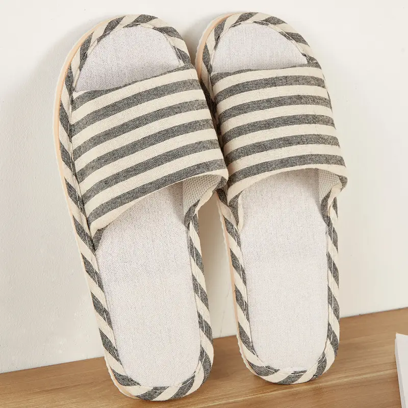 Wholesale New Home Slippers for Women, Summer Home Use, Indoor Four-Season Cotton, Linen, Linen Floor Slippers for Men, Summer