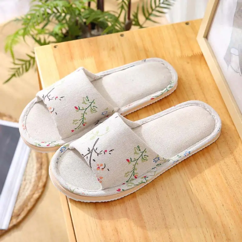 Wholesale New Home Slippers for Women, Summer Home Use, Indoor Four-Season Cotton, Linen, Linen Floor Slippers for Men, Summer