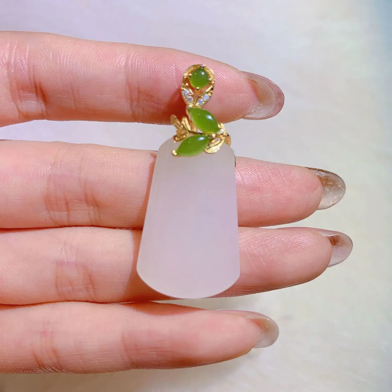S925 Sterling Silver Hetian Jade White Jade Necklace - Image 4