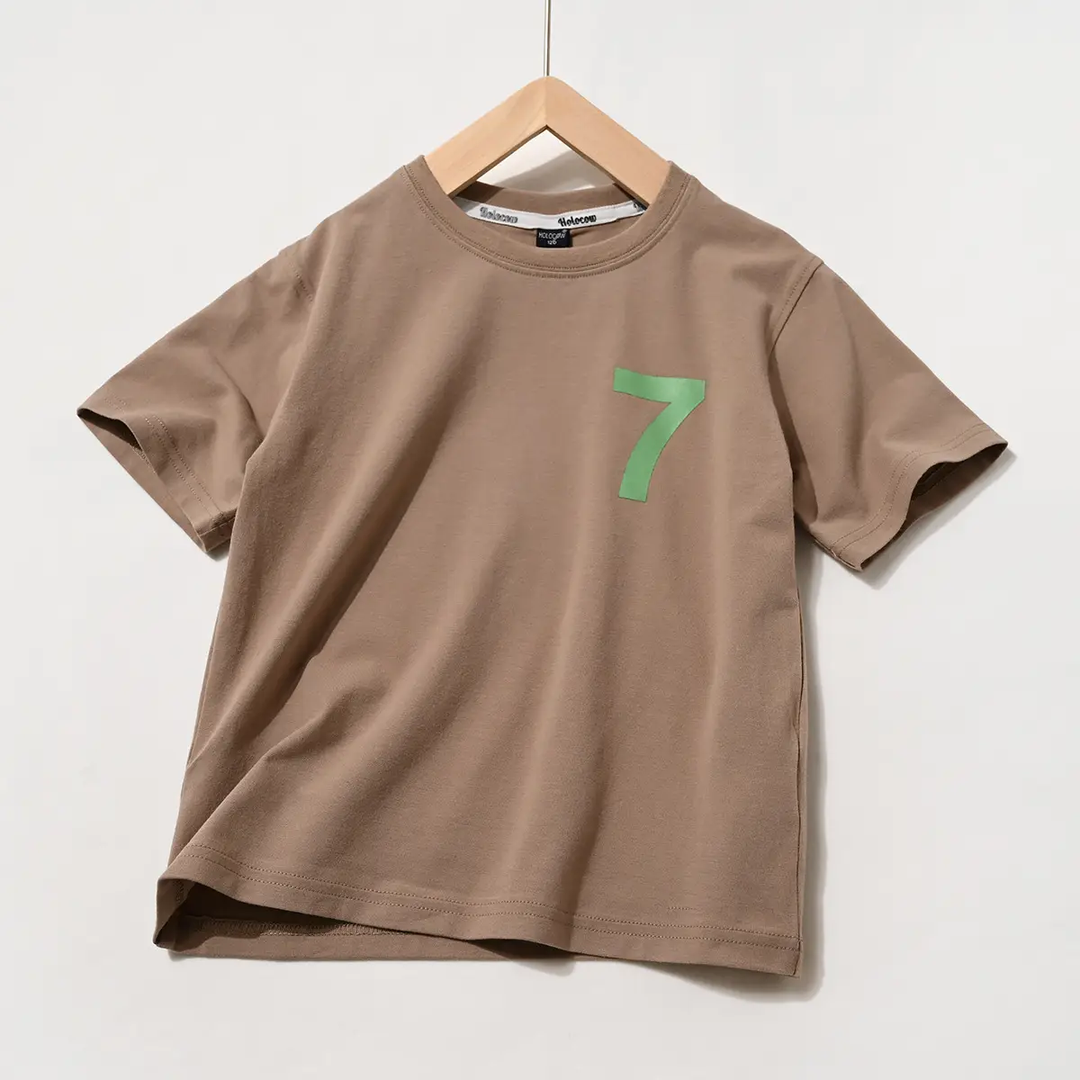 Children Cotton T-Shirt Brown Green 7 Print Loose Summer — feature 31