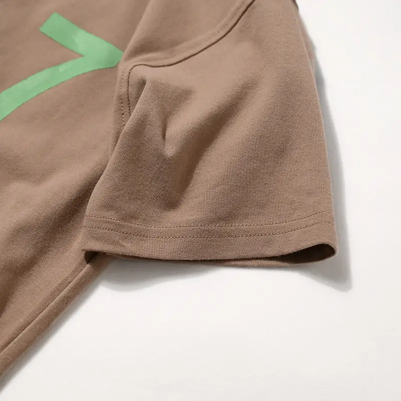 Children Cotton T-Shirt Brown Green 7 Print Loose Summer — feature 35