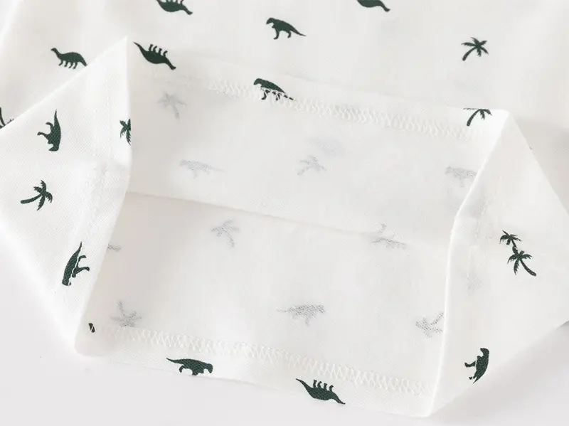 Children's White Bird Print Polo Shirt Summer 2023 — feature 10