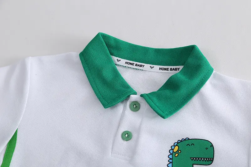 Boys Green Polo Short Sleeve Summer Suit 2023 — feature 7