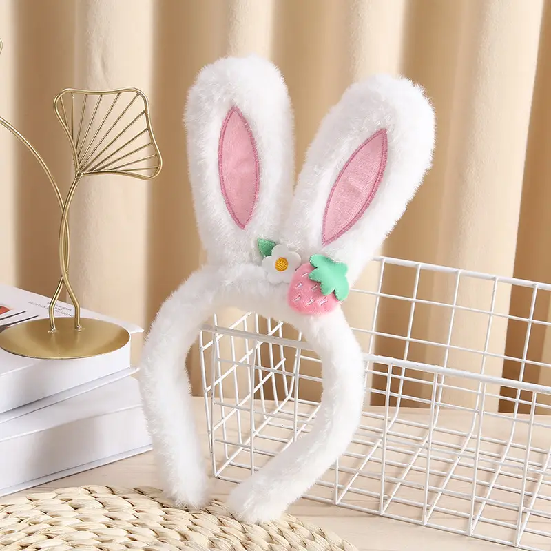 Cute Plush Rabbit Ears Headband for Girls Girls Jewelry - Image 2