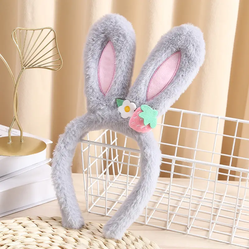 Cute Plush Rabbit Ears Headband for Girls Girls Jewelry - Image 3