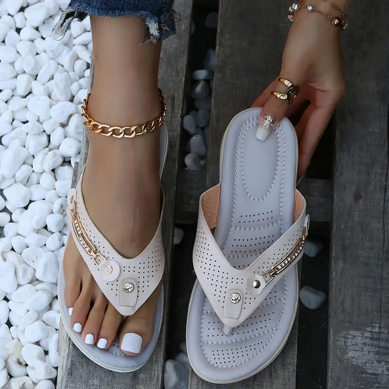 Women's Red Crossbody Clip Slippers Spring Summer — feature 22