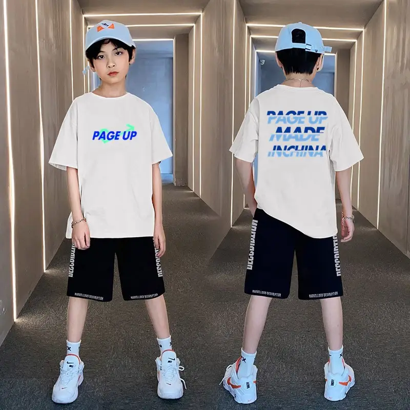 WJP-Short Sleeve Pants Cover) English Letters