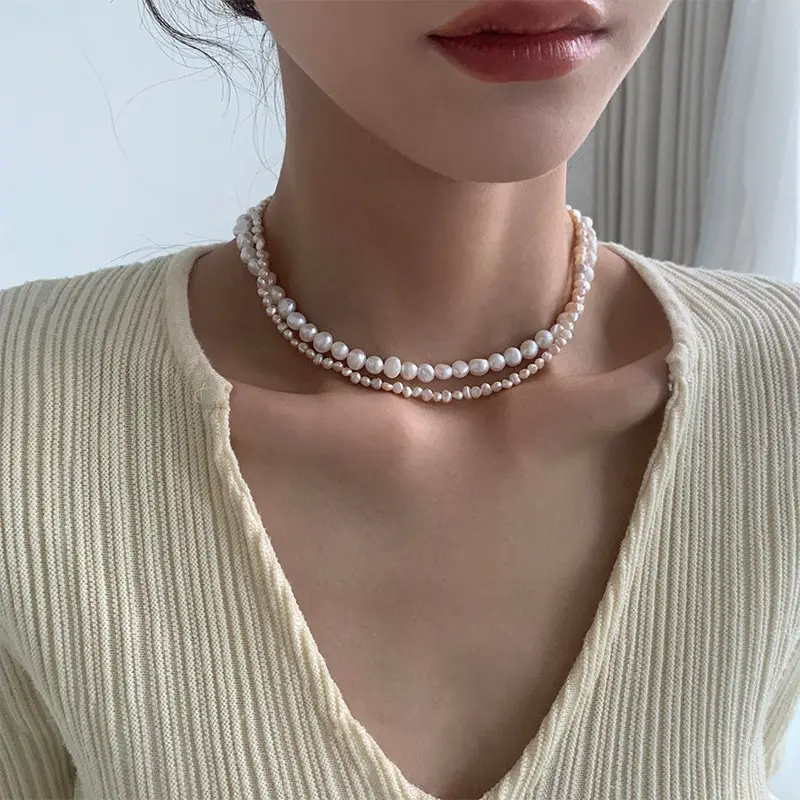 Korean Retro Pearl Necklace for Women