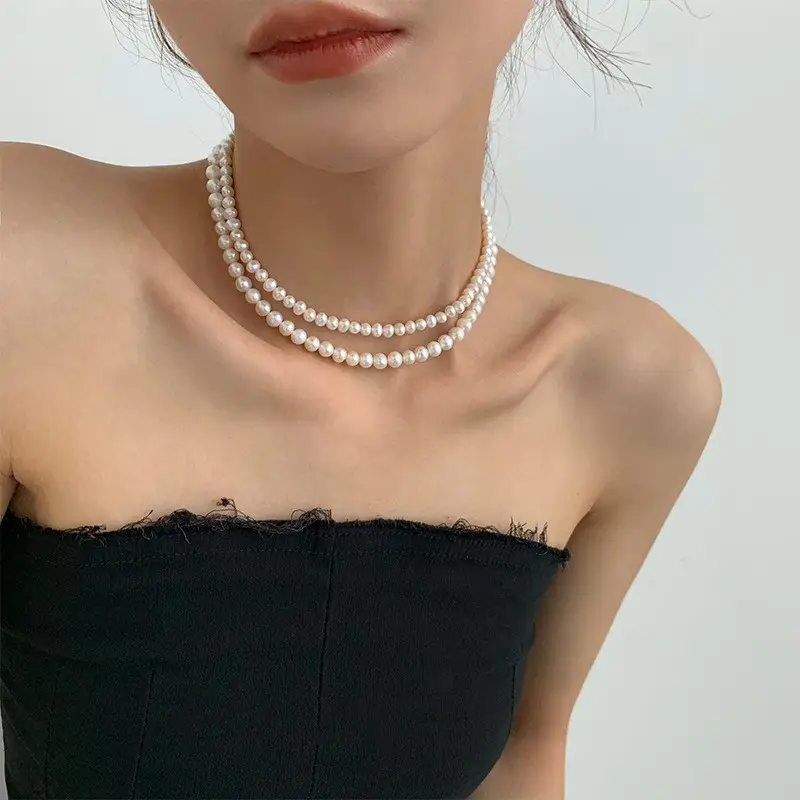 Korean Retro Pearl Necklace for Women