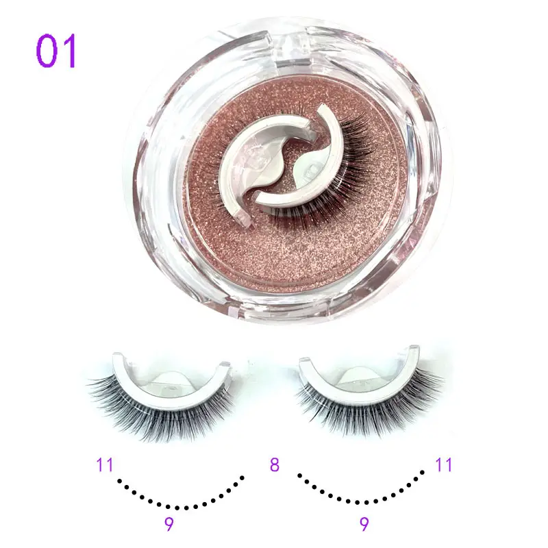 Self Adhesive False Eyelashes Set Glue Free Food Grade Silicone - Image 29