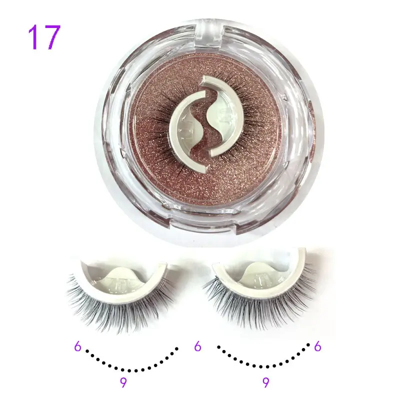 Self Adhesive False Eyelashes Set Glue Free Food Grade Silicone - Image 17