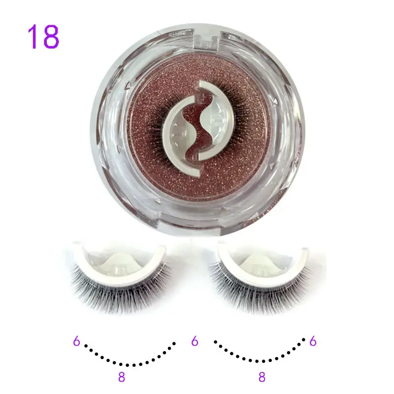 Self Adhesive False Eyelashes Set Glue Free Food Grade Silicone - Image 18