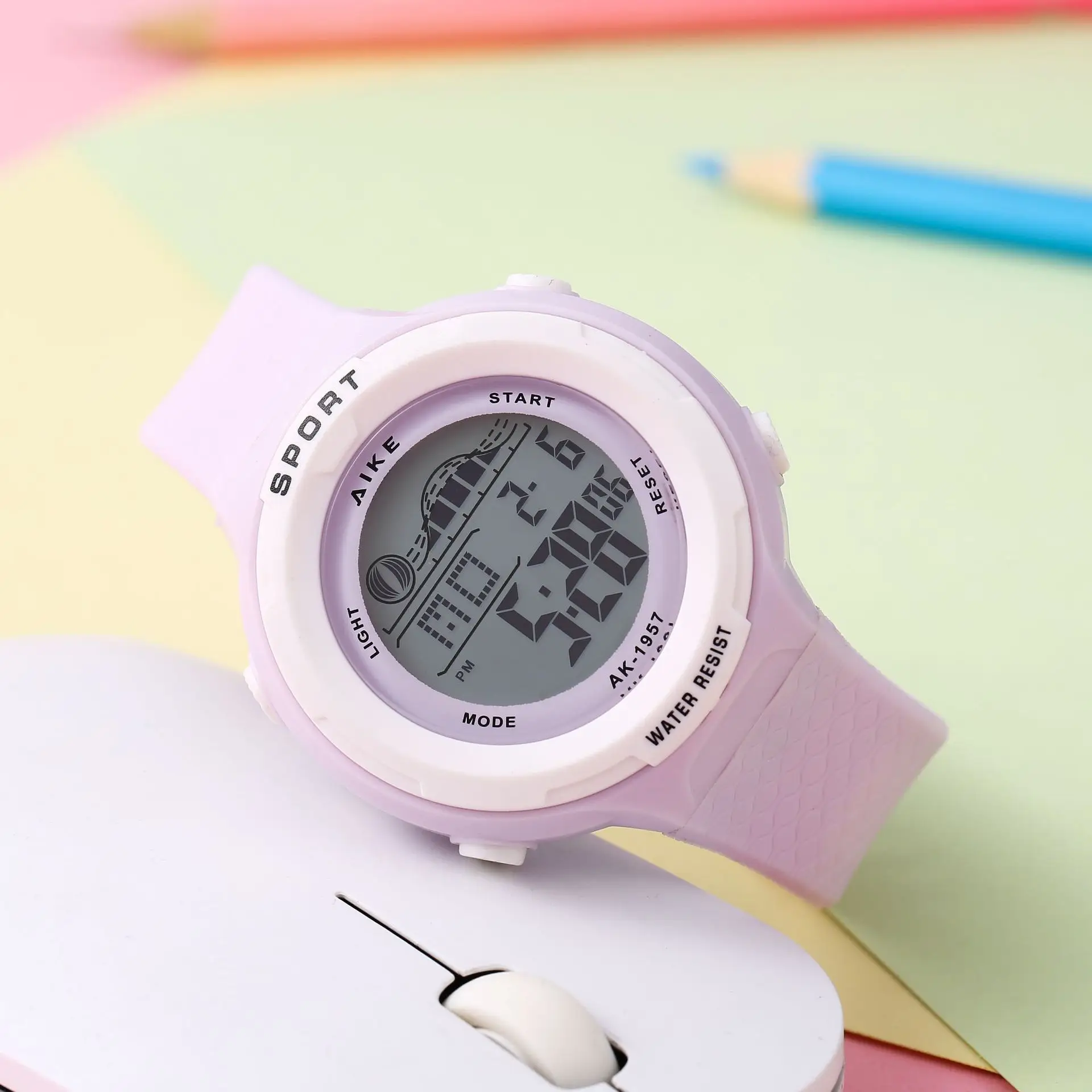 Candy Color Simple Digital Watch for Men Women K-Style Large Display — feature 7