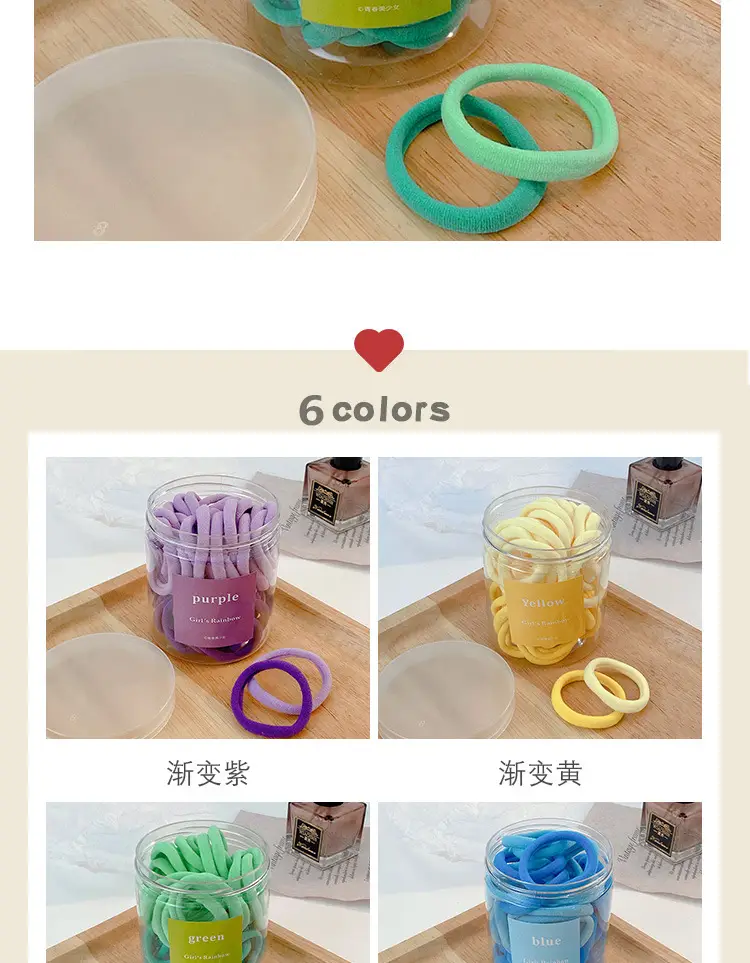 Green High Elastic Hair Tie for Women, 50 Pcs — feature 7