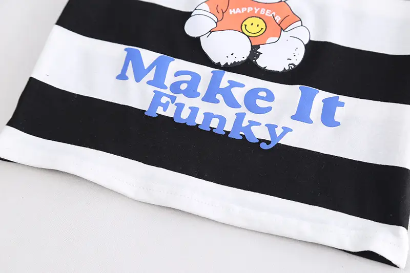 Children Cotton Bear Print Shorts Suit Summer Boys — feature 9