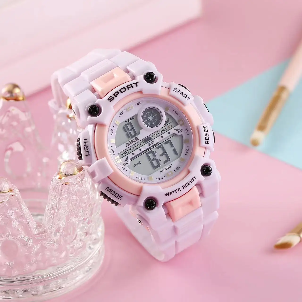 Candy Color Digital Watch for Girls Sports Waterproof - Image 5