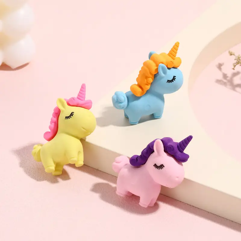 3D Unicorn Eraser for Kids, Red, Clean & Easy to Use — feature 3