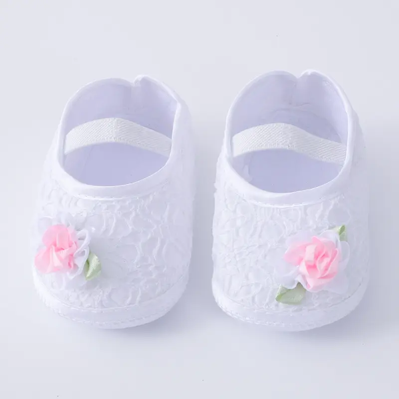 White Embroidered Baby Shoes for 0-1 Year Old — feature 10