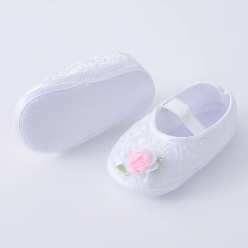 White Embroidered Baby Shoes for 0-1 Year Old — feature 12