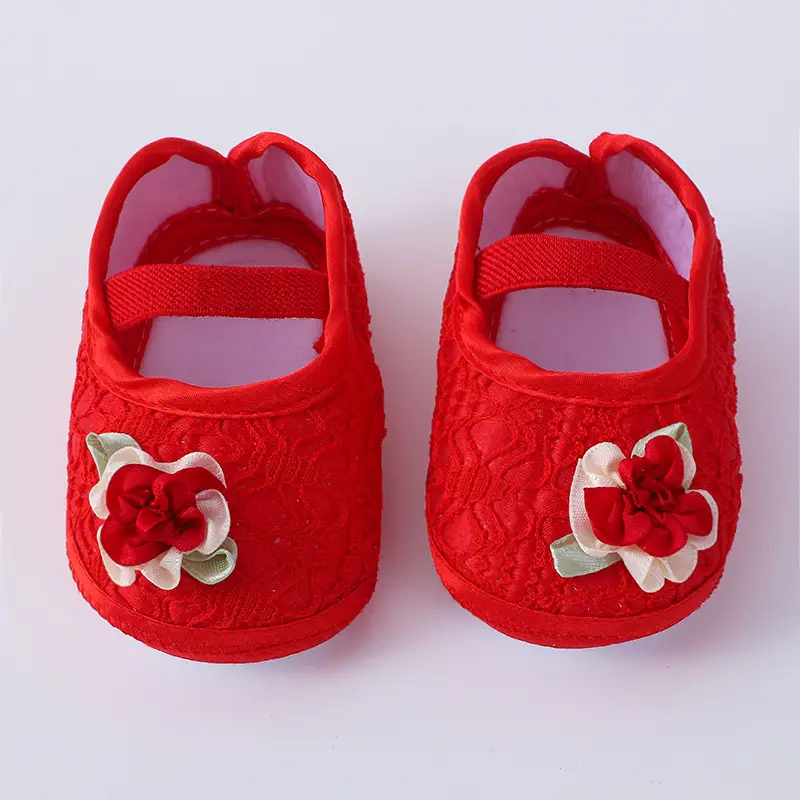 White Embroidered Baby Shoes for 0-1 Year Old — feature 4