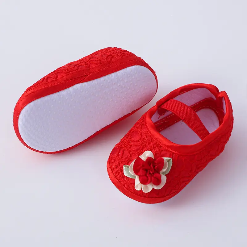White Embroidered Baby Shoes for 0-1 Year Old — feature 6