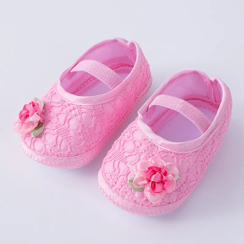 White Embroidered Baby Shoes for 0-1 Year Old