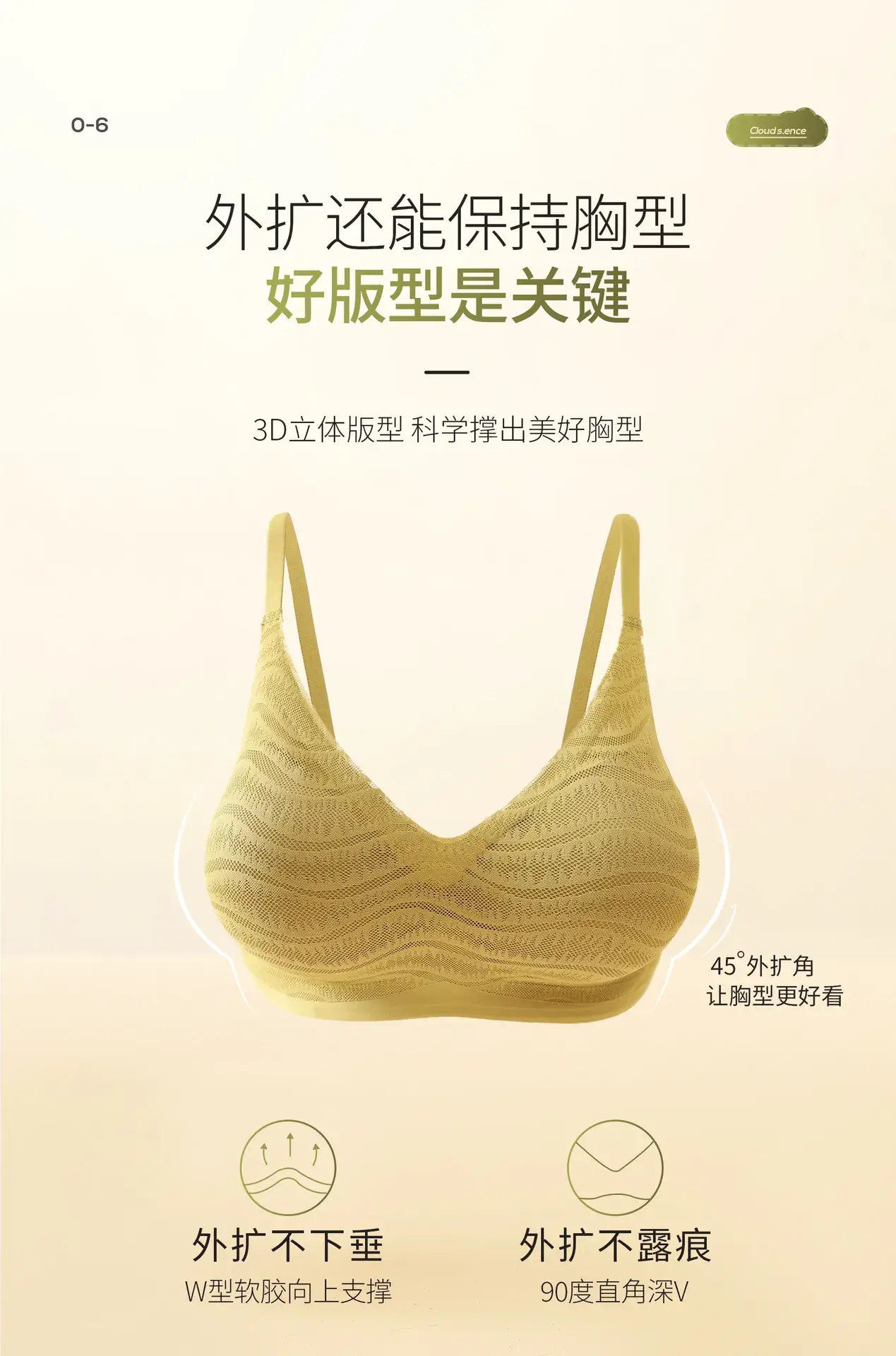 Golden Lace Underwear for Women, Small Chest, Thickened Cup, Soft Support — feature 8