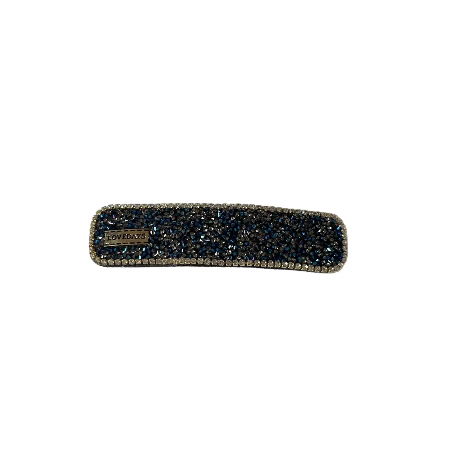 Full Diamond Hair Clips Black Gold Side Bang Clip - Image 12