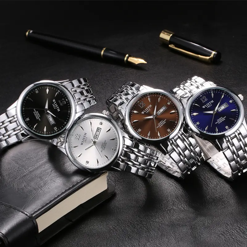Women's Black Dial Quartz Watch with Stainless Steel Band - Image 9