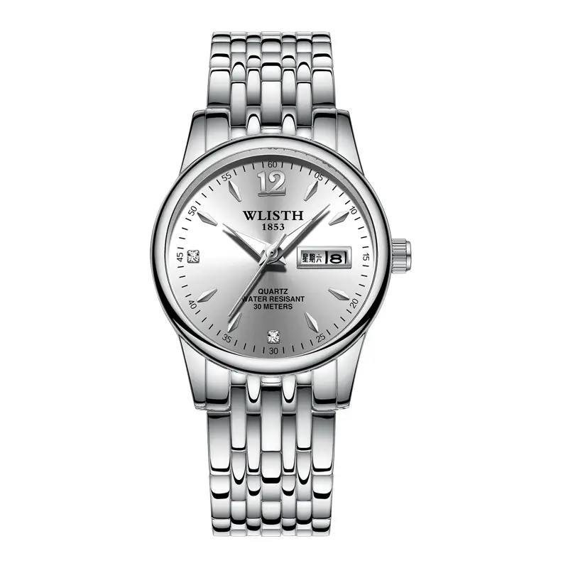 Women's Black Dial Quartz Watch with Stainless Steel Band - Image 5