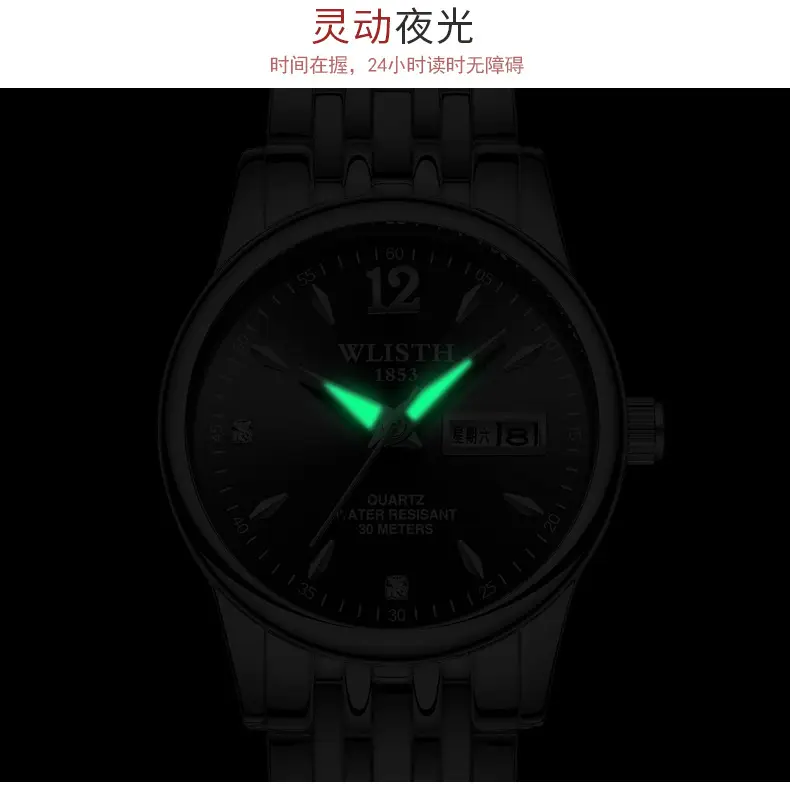 Women's Black Dial Quartz Watch with Stainless Steel Band — feature 10