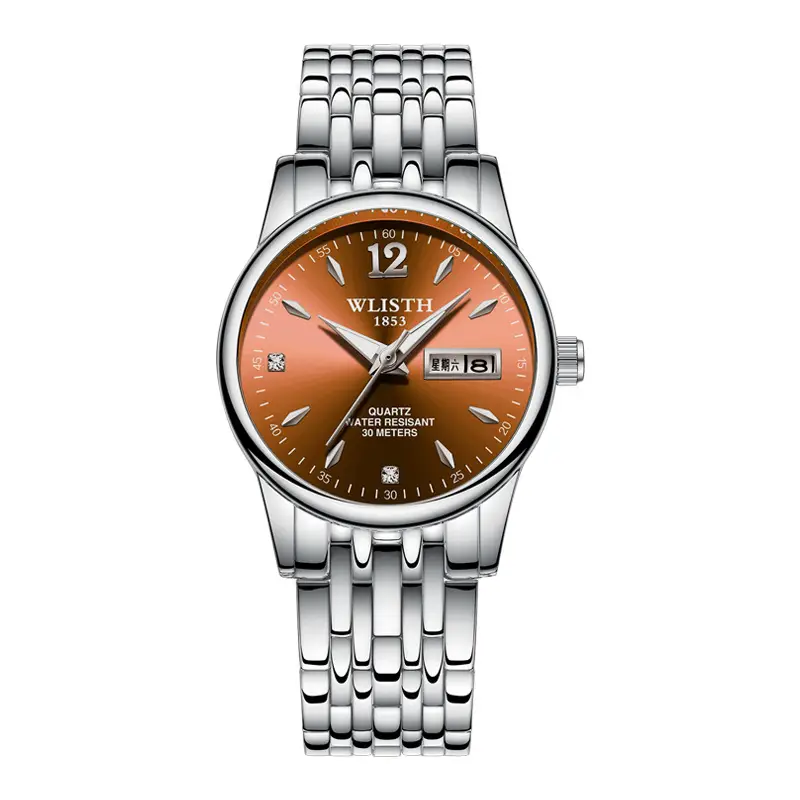 Women's Black Dial Quartz Watch with Stainless Steel Band - Image 6