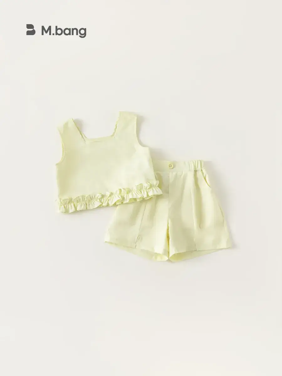 Pink Ruffled Baby Vest Set for Girls Two-Piece - Image 5