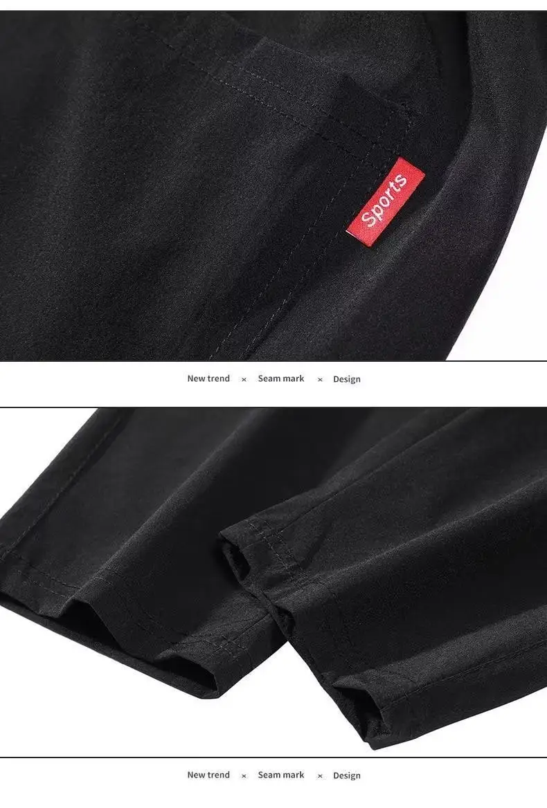 Men's Thin Silk Casual Pants Olive Green 2 Pcs — feature 4