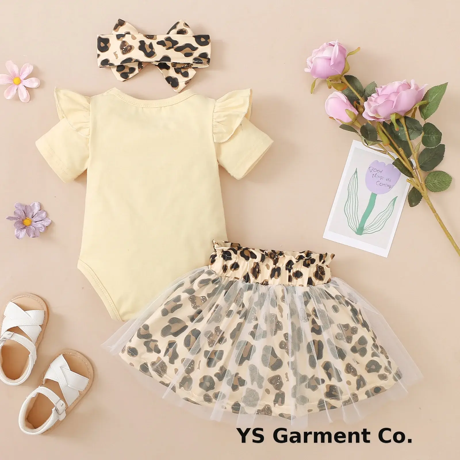 Baby Leopard Print 3-Piece Set Yellow — feature 15