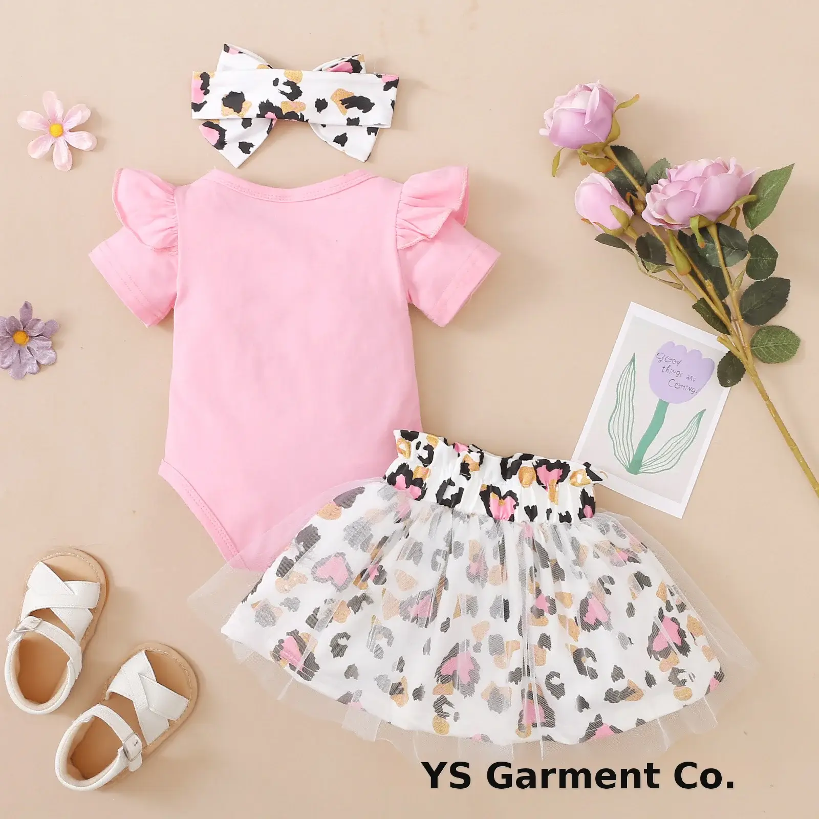 Baby Leopard Print 3-Piece Set Yellow — feature 7