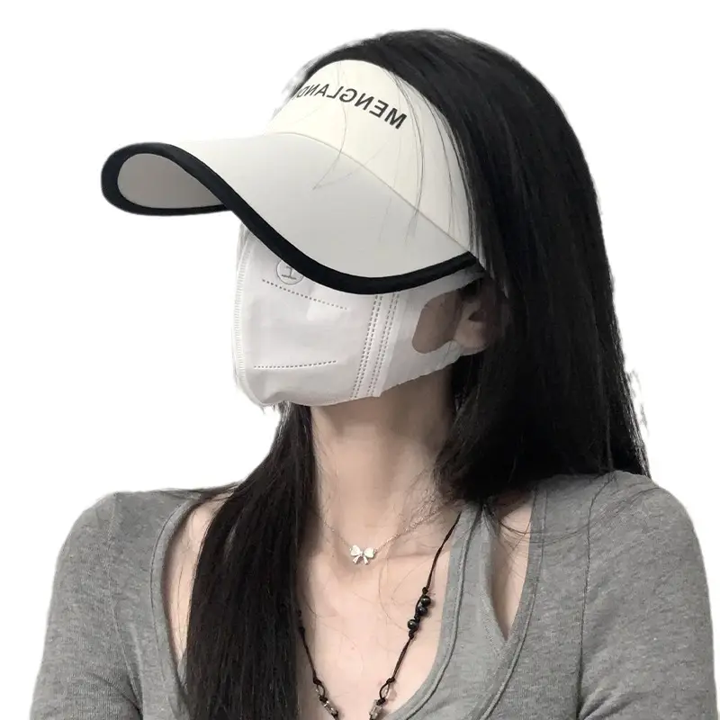 Women Anti-UV Sun Hat with Face Cover Running Sports