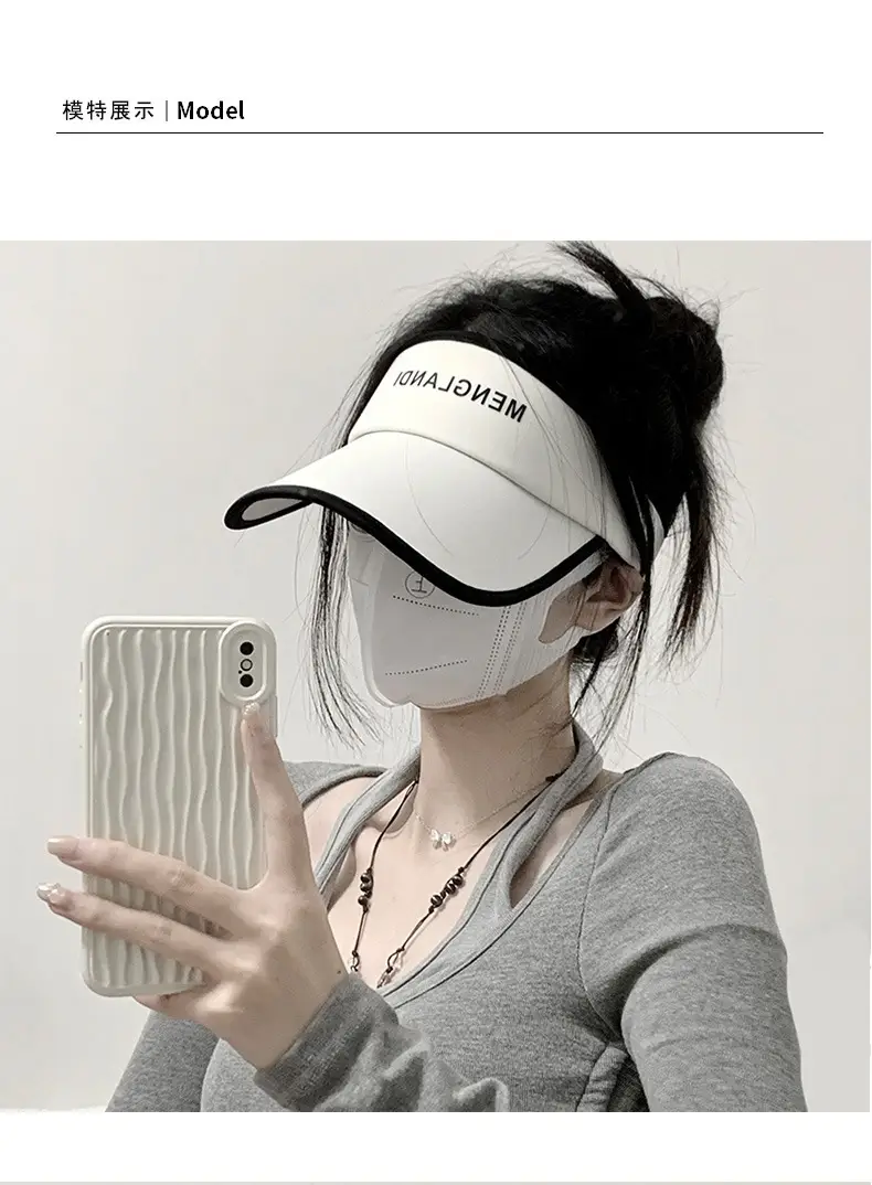 Women Anti-UV Sun Hat with Face Cover Running Sports — feature 12