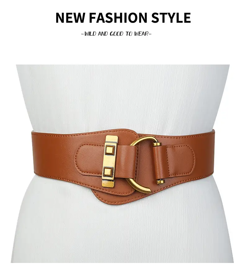 Women's Wide Belt Decorative Suit Waist Seal — feature 13