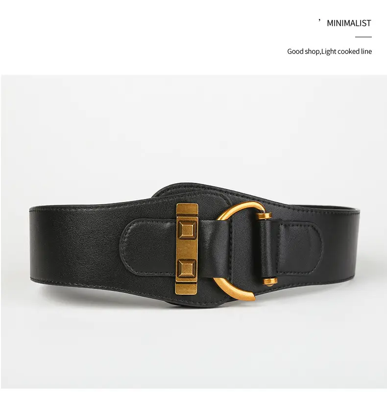 Women's Wide Belt Decorative Suit Waist Seal — feature 14