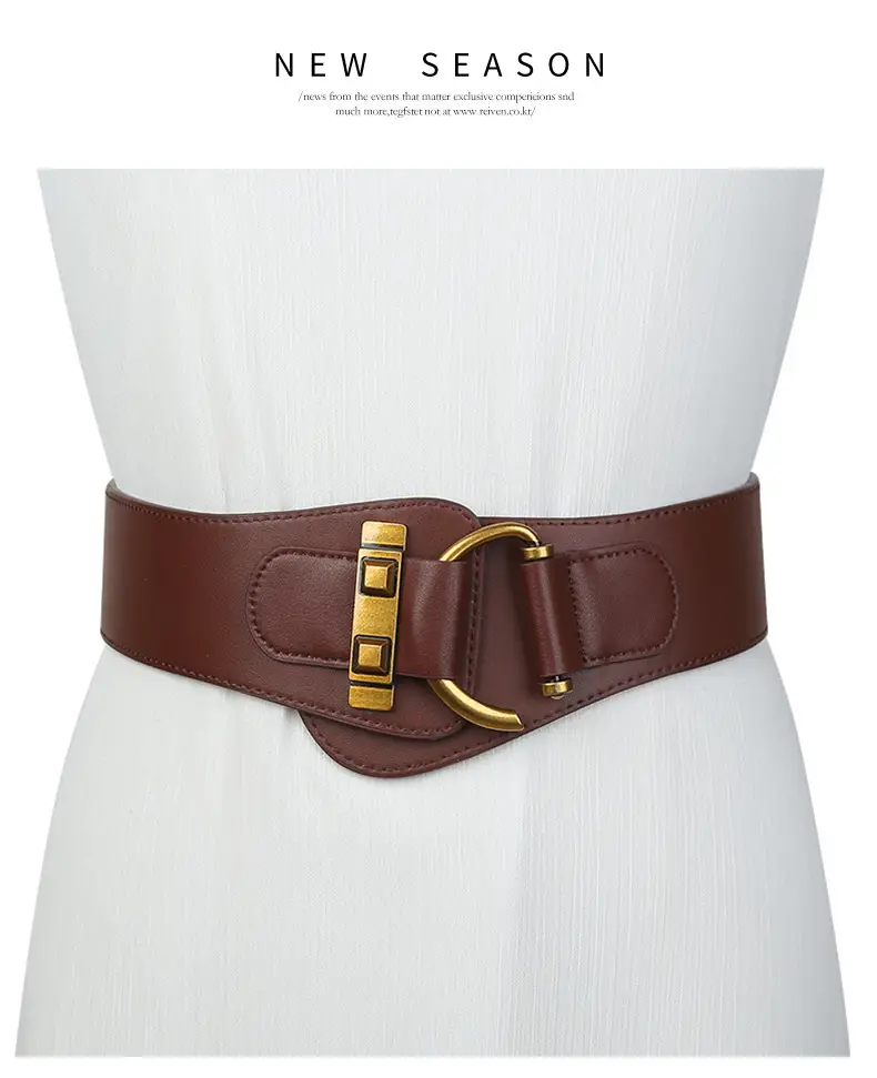 Women's Wide Belt Decorative Suit Waist Seal — feature 17